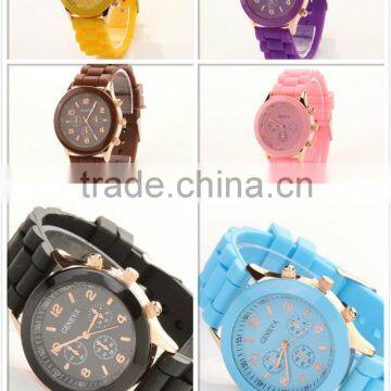 2016 Geneva Brand Latest Silicone Watch Men Women Fashion Popular Teenage Fashion Watches photo-5