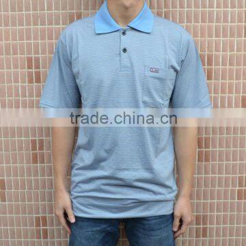 Men's cotton blend blank and plain stripe polo t-shirts