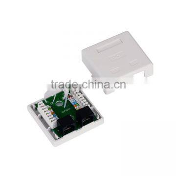 Dual Port Cat5e RJ45 UTP Surface Mount Box