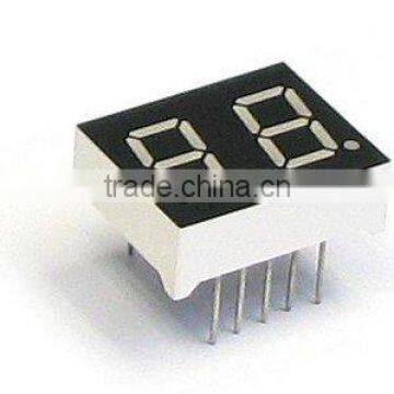 white 1 inch 2 digit 7 segment led display common anodes