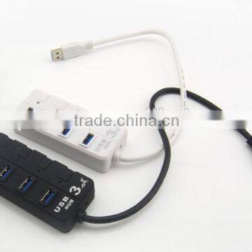 Super High Speed Computer Switch Button 4 Port Usb 3.0 Hub