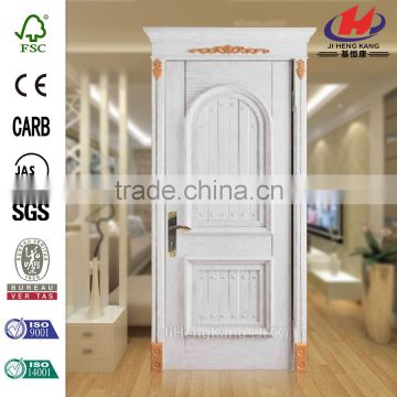 JHK- S01 FSC Certificate Solid Wood Factory Arches Carved Processed Wood Interior Door