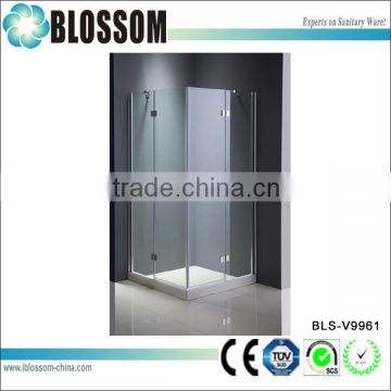 square frameless 4 sided glass shower door cabin hinge shower enclosure                        
                                                Quality Choice