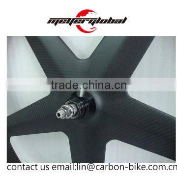 MeyerGlobal Best Carbon Track Wheels 700C Five Spoke Fixed Gear Bike Tubular Wheels With Ffwd Decal photo-2