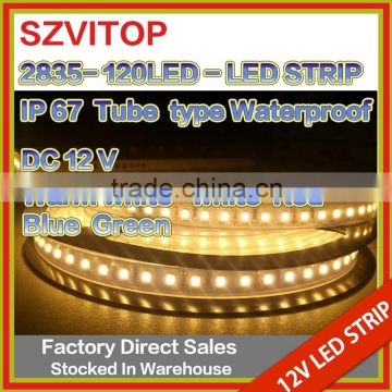 SV 5 Meter 600leds type waterproof ip66 Flexible led strip 2835 SMD warm white Super Bright 12V DC input voltage.