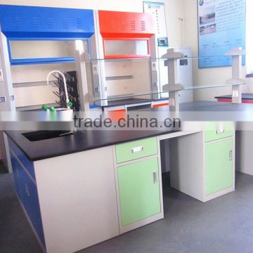 steel lab table manufacture,can be with sink and reagent rack