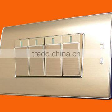 American US 4 Gang Aluminium Copper Wall Switch (AL2004) photo-3