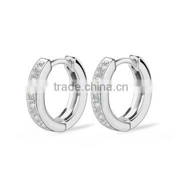 Simple Design Classic Round Loop Fashion Cute AAA+ Cubic Zircon Stud Earring for Women and Girls Jewelry Cute Gifts