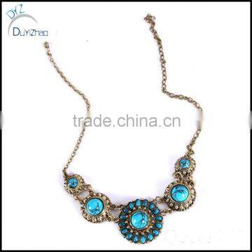 Fashion Charm Dark Green Beads Bubble Pendant Necklace