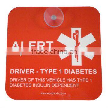 12cm x 12cm square car hanging sign with a sucker(M-CS022)