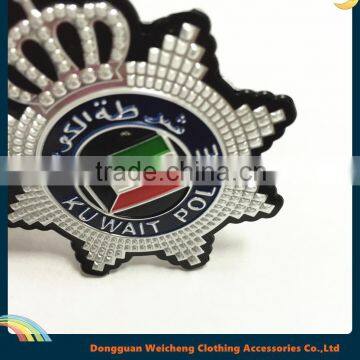 Custom military 3D PVC patch rubber patch in any color with plating effect