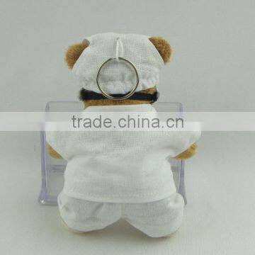 Cute Soft Plush Mini Doctor Teddy Bear Keychain