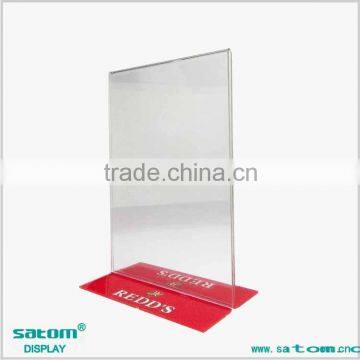 T-Shape High Precision Printing Thick Acrylic Insert Sign Holders