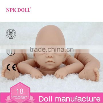 Wholesale silicone reborn baby dolls kits blank 12'' reborn vinyl doll kits