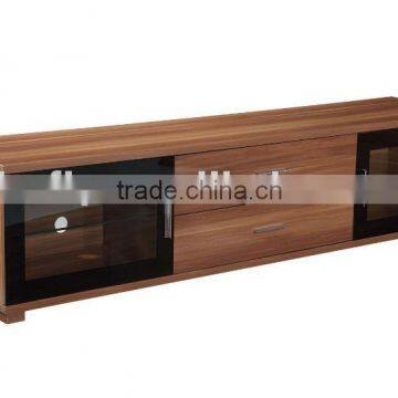 Melamine glossy walnut TV Cabinet