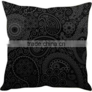 Indian Pillow Case Digital Black Art Cushion Cover