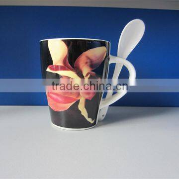 11oz Ceramic coffee mug with spoon and handle