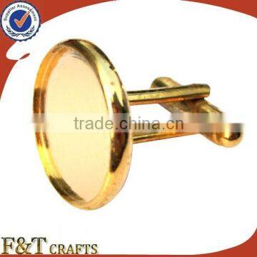 gold plating custom blank cufflinks