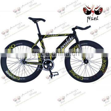 SUPER COOL ! road bicycle, ALL BLACK fixed gear bicycle with OX horn handlebar