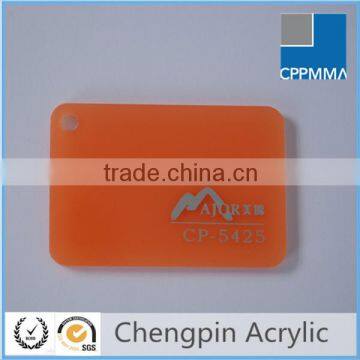 decorative orange color plastic acrylic sheet