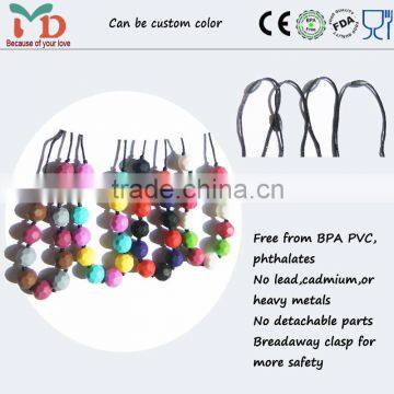Handmade Teether Bead Jewelry/Most Popular Safe Teether Silicone Necklace Bead Landing China Manufacturer