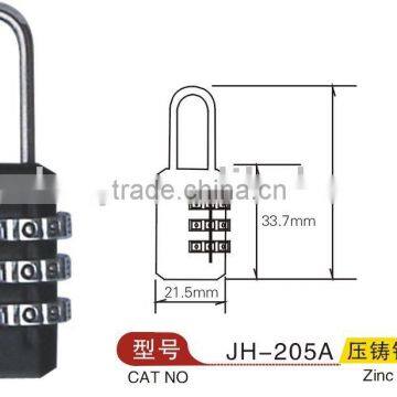 black zinc combination lock