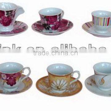 Best quality hot-sale cheap ceramic cup saucer set