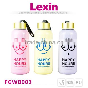 promotional smart school glass fruit water bottle