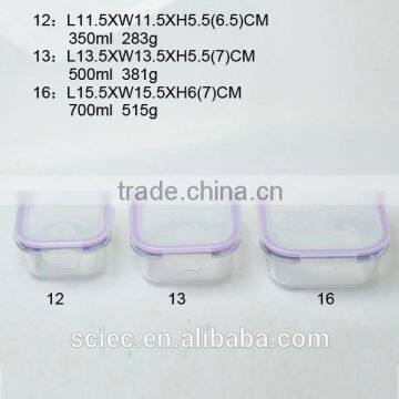 HOTSALE Food Container Heat Resistant glass bowl with lid for microwave oven