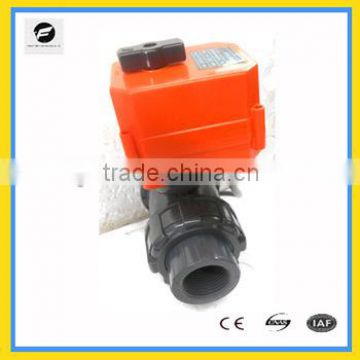 PVC 1" 2 inch electric pvc ball valve 24v, automatic water shut off control valve price