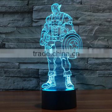 Movie Superhero home decor led light night/Custom make Superman 3D led Night Light/OEM Night Light China Manufacturer