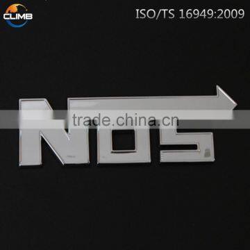 1.6mm Auto Decorative Chrome Letters custom single 3D silvery chrome letters design /Masonic Car Emblem made in china