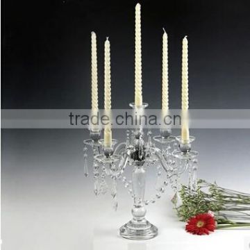 Table Centerpiece Bulk Glass Tall Candlestick For Hotel Supply