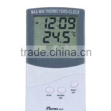 Hot Sell! Digital Thermo Hygrometer With Clock S-WS806