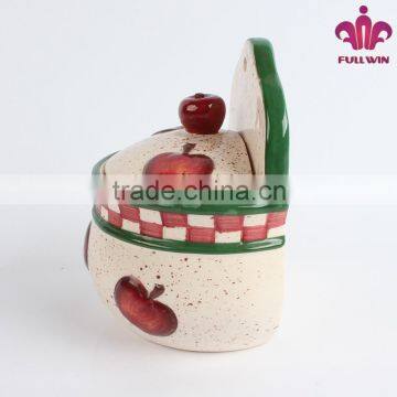 Salt Sugar Coffee Jar Tea Sugar Coffee Ceramic Storage Jar With Spoon photo-2