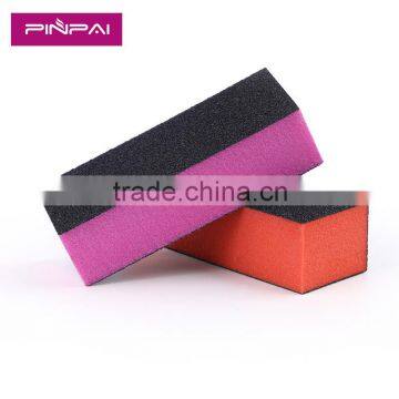 Sponge 3 sided buffer nail colorful wholesale nail buffer block