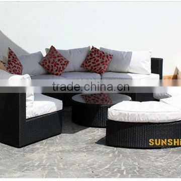 greece black round wicker rattan Sofa table chairs - sofas group wholesale 2013