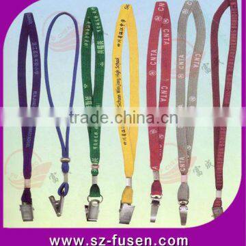 Silk screen printing neck lanyard/ customized lanyard with id card holder