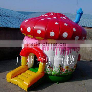 Commercial grade mushroom inflatable bouncer house, inflatable castle with slide, inflatable bouncer for kids