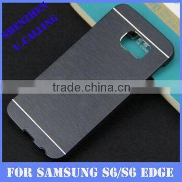 Factory Wholesale Price S6 edge Motomo Brushed Metal Back Cover