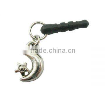 Romantic moon earphone jack plug for couple,designed by (C) charis,OEM service,good quality,pass SGS factory