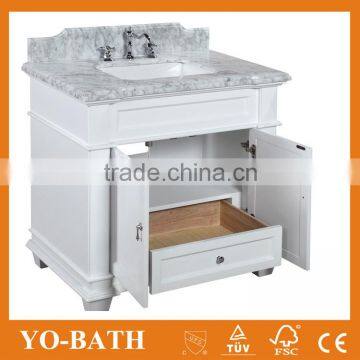 European Style Bathroom Vanity With Marble Countertop photo-2