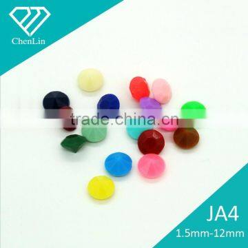 JA4 round xilion chaton point back acrylic candy jewel rhinestones DIY fashion decoration craft fitting garment bags accessories