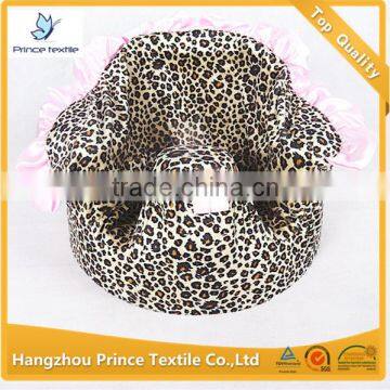 Brown Leopard Minky With Light Pink Ruffled Bumbo Seat Cover