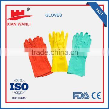 PE long gloves /red cheap gloves