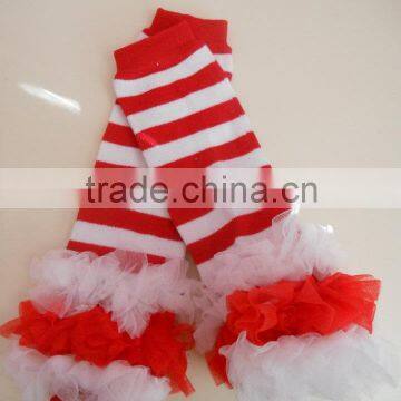 Wholesale Boutique Kaiya Baby Christmas Knitted Chevron Ruffle Leg Warmer photo-4