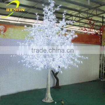 H:3.5m Christmas outdoor white metal lighted trees led street lighting