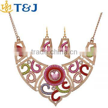 >>>>2015 hot! Bohemian style alloy Collar necklace personality Necklace earring fashion women jewelry sets&