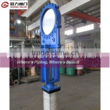 Ductile Iron Knife Gate Valve With Pneumatic Cylinder
