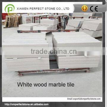 White wood marble tiles for flooring